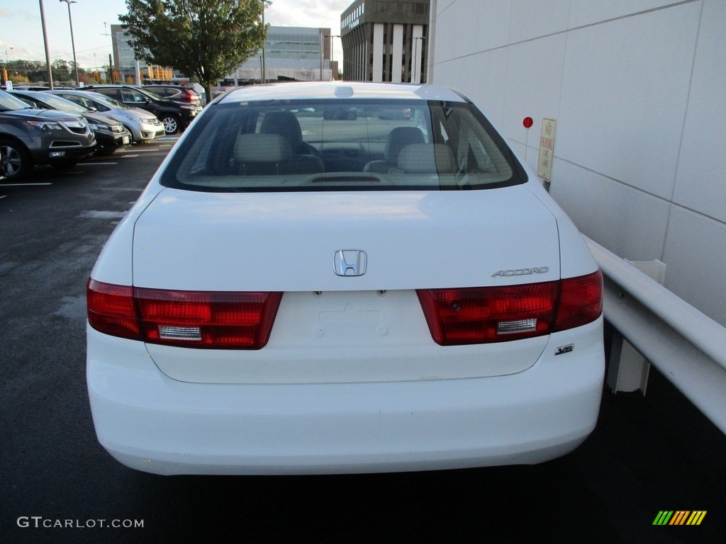 2005 Accord EX-L V6 Sedan - Taffeta White / Ivory photo #4