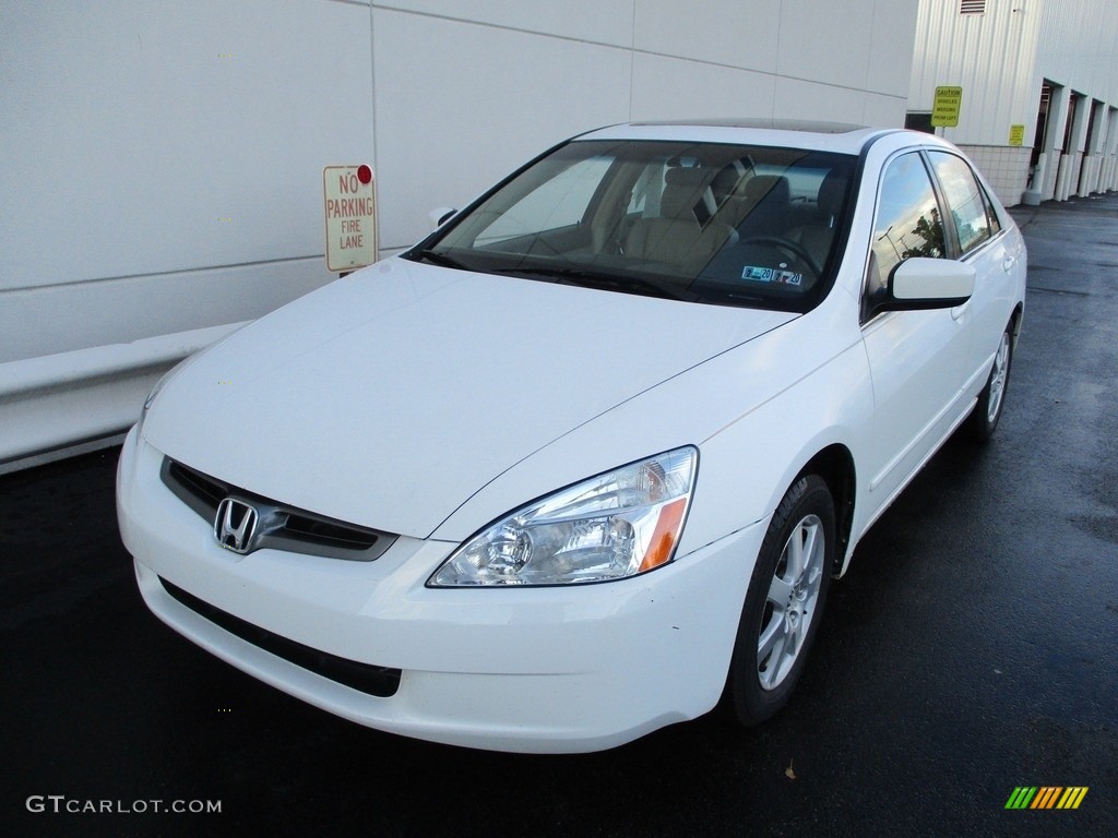 2005 Accord EX-L V6 Sedan - Taffeta White / Ivory photo #8
