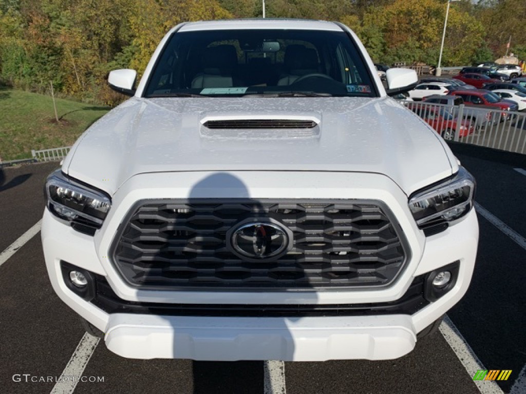 2020 Tacoma TRD Sport Double Cab 4x4 - Super White / Black photo #2