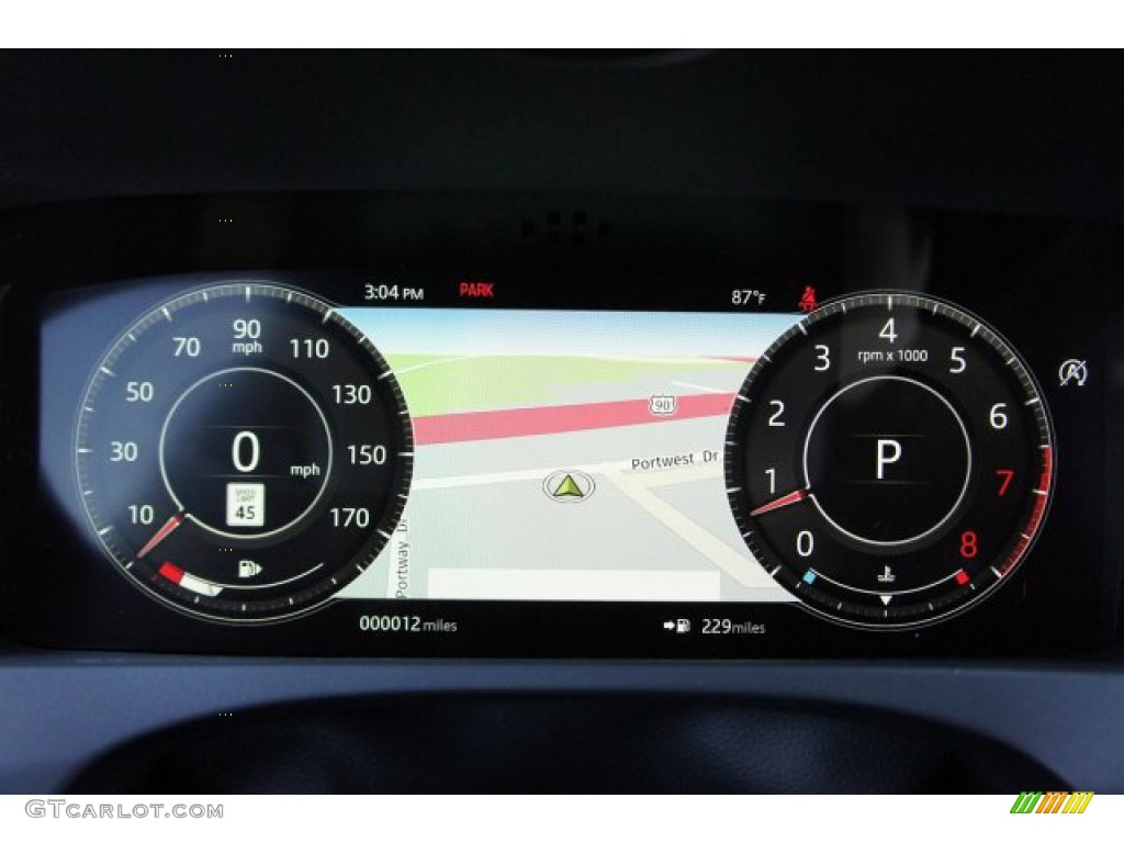 2020 Jaguar F-PACE 25t Checkered Flag Edition Gauges Photo #135735452