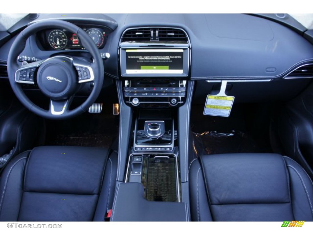 2020 Jaguar F-PACE 25t Checkered Flag Edition Ebony Dashboard Photo #135735761
