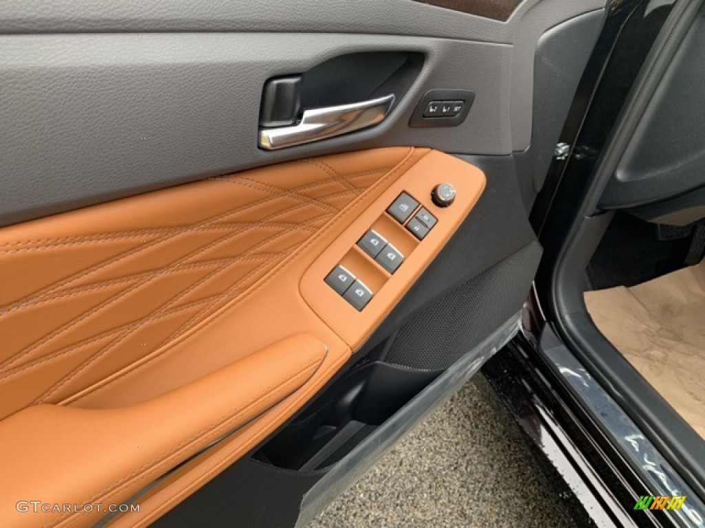 2020 Toyota Avalon Hybrid Limited Cognac Door Panel Photo #135736775