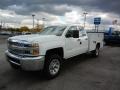 Summit White 2019 Chevrolet Silverado 2500HD Work Truck Double Cab 4WD Chassis