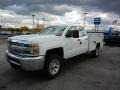 2019 Summit White Chevrolet Silverado 2500HD Work Truck Double Cab 4WD Chassis  photo #1