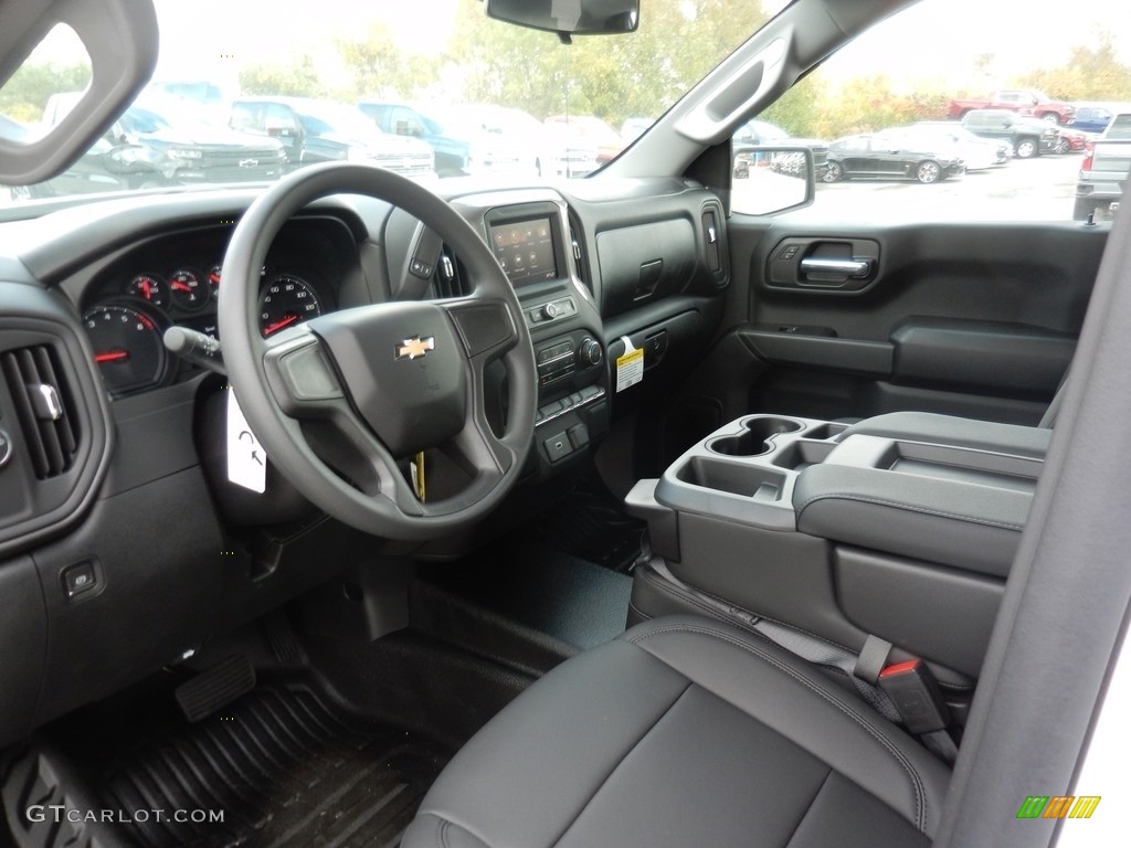 Jet Black Interior 2020 Chevrolet Silverado 1500 WT Double Cab Photo #135741308