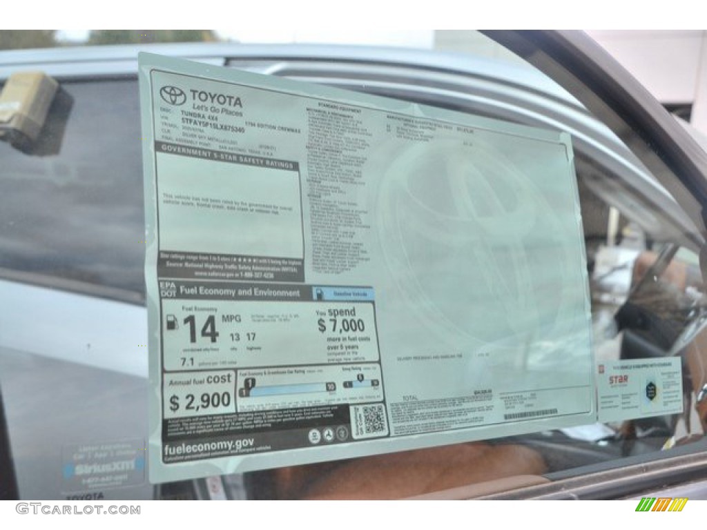 2020 Toyota Tundra 1794 Edition CrewMax 4x4 Window Sticker Photo #135746253