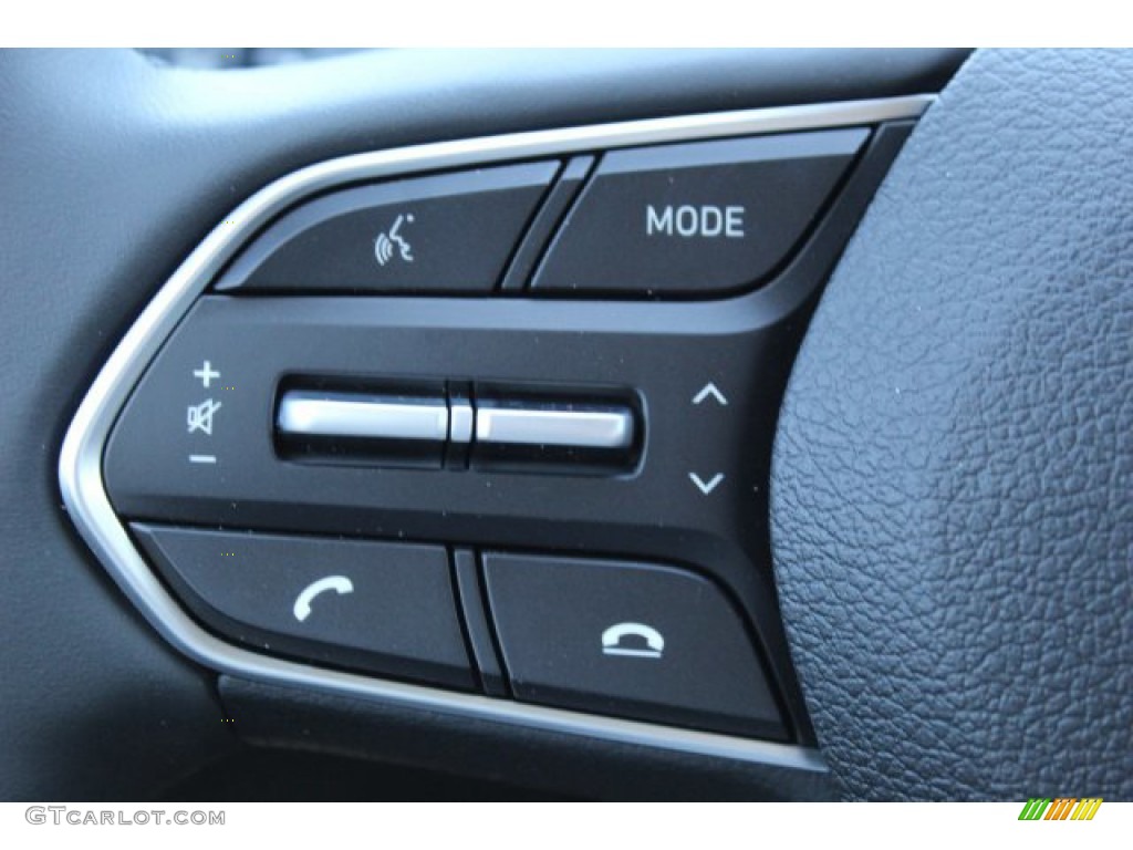 2020 Hyundai Santa Fe Limited Black Steering Wheel Photo #135746766
