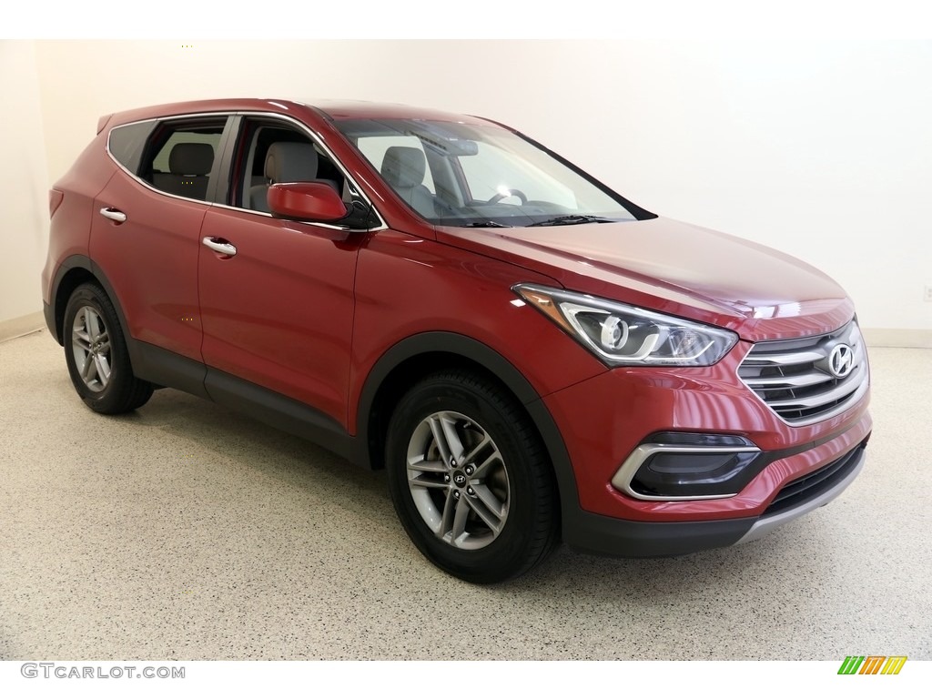 2017 Santa Fe Sport FWD - Serrano Red / Beige photo #1