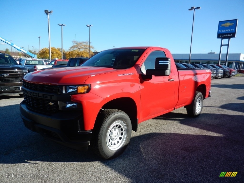 2020 Silverado 1500 WT Regular Cab 4x4 - Red Hot / Jet Black photo #1