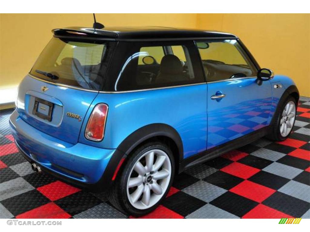 2005 Cooper S Hardtop - Electric Blue Metallic / Lapis Blue/Panther Black photo #6