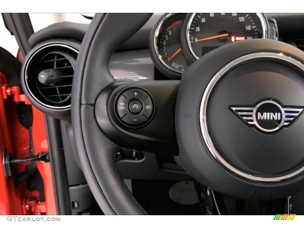 2019 Mini Hardtop Cooper 2 Door Carbon Black Steering Wheel Photo #135749247