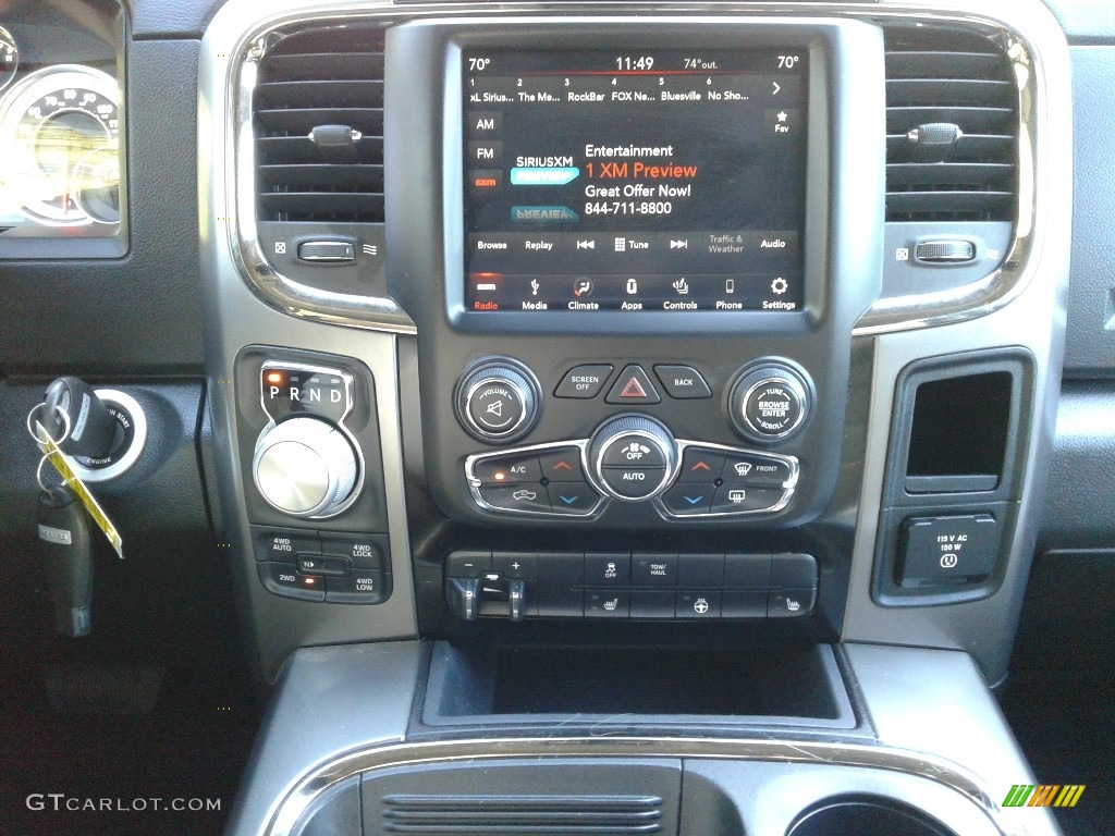 2018 1500 Night Crew Cab 4x4 - Brilliant Black Crystal Pearl / Black photo #20