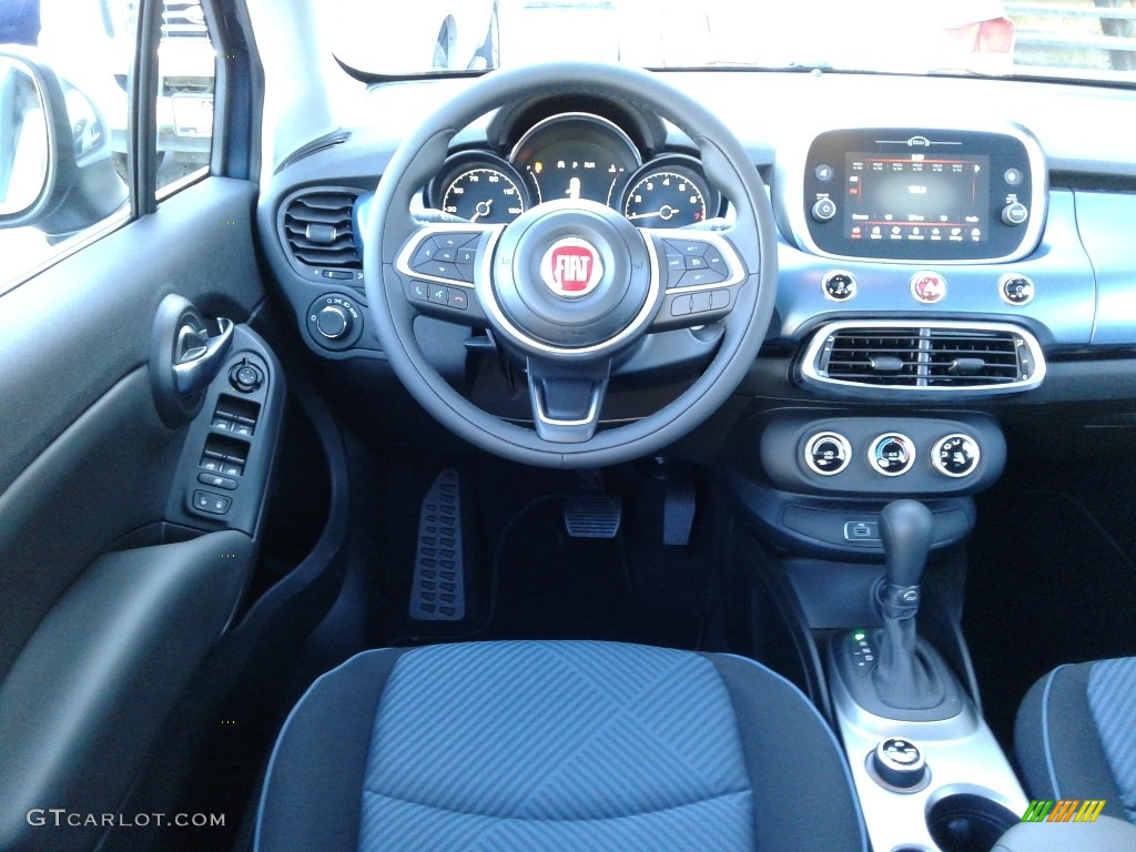 2019 Fiat 500X Blue Sky Edition AWD Black/Blue Dashboard Photo #135757128