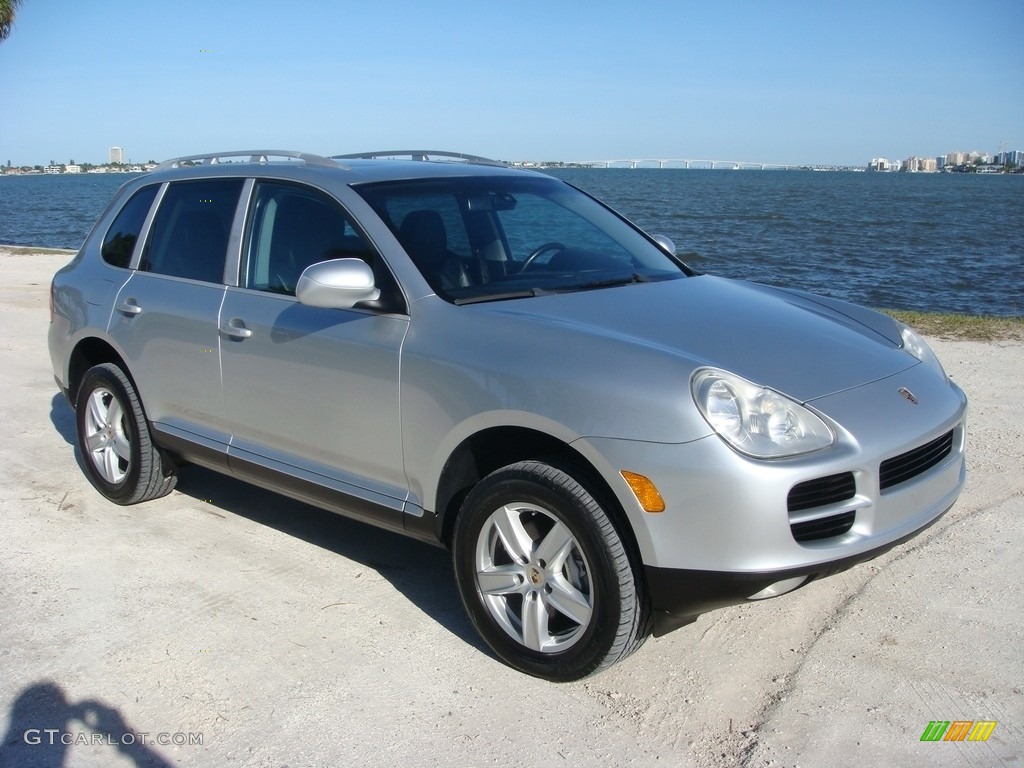 2004 Cayenne S - Crystal Silver Metallic / Black photo #1