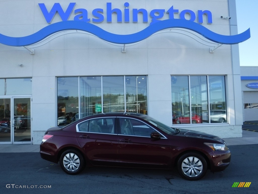 2010 Accord LX Sedan - Basque Red Pearl / Ivory photo #2