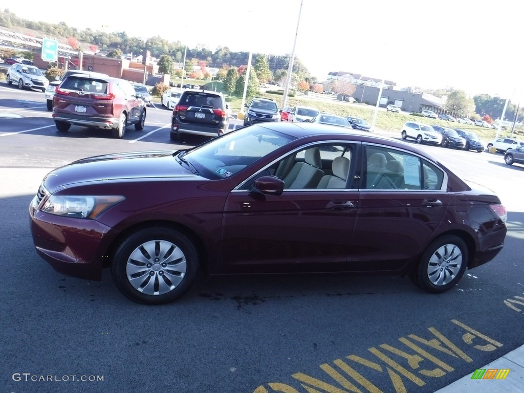 2010 Accord LX Sedan - Basque Red Pearl / Ivory photo #6