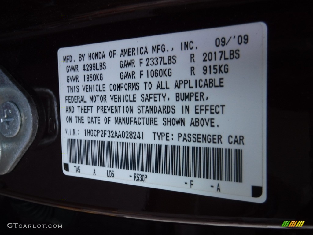 2010 Accord LX Sedan - Basque Red Pearl / Ivory photo #24