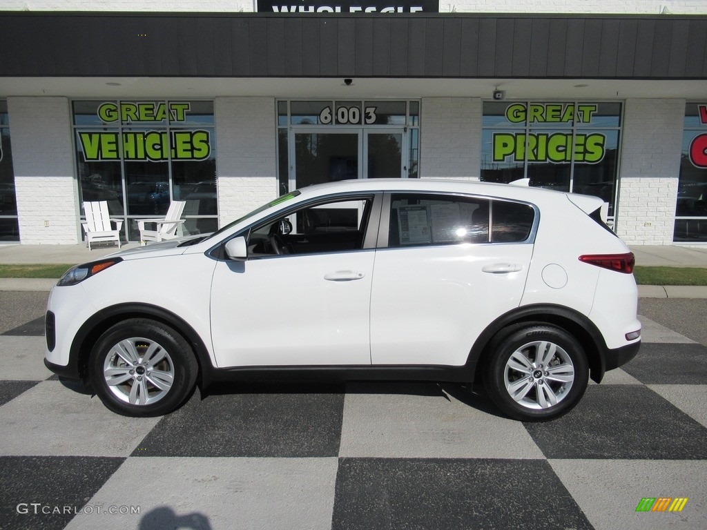 2017 Sportage LX - Clear White / Black photo #1