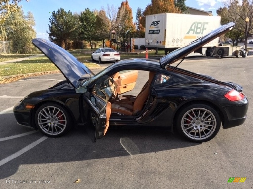 2006 Cayman S - Black / Sand Beige photo #4