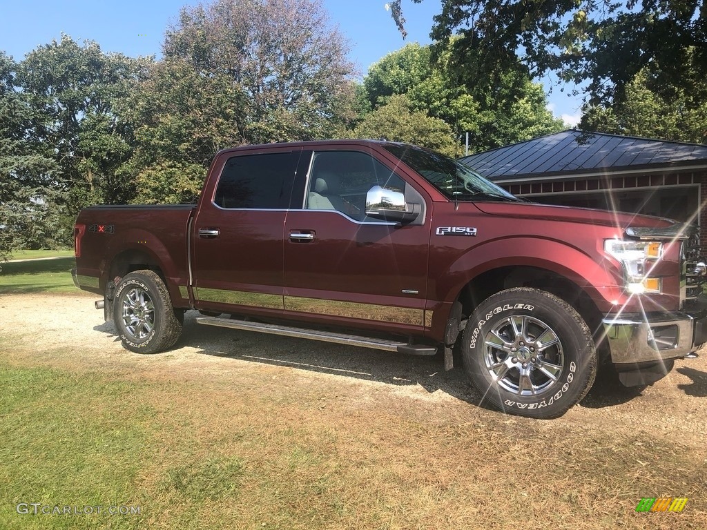 2015 F150 XLT SuperCrew 4x4 - Bronze Fire Metallic / Medium Earth Gray photo #6