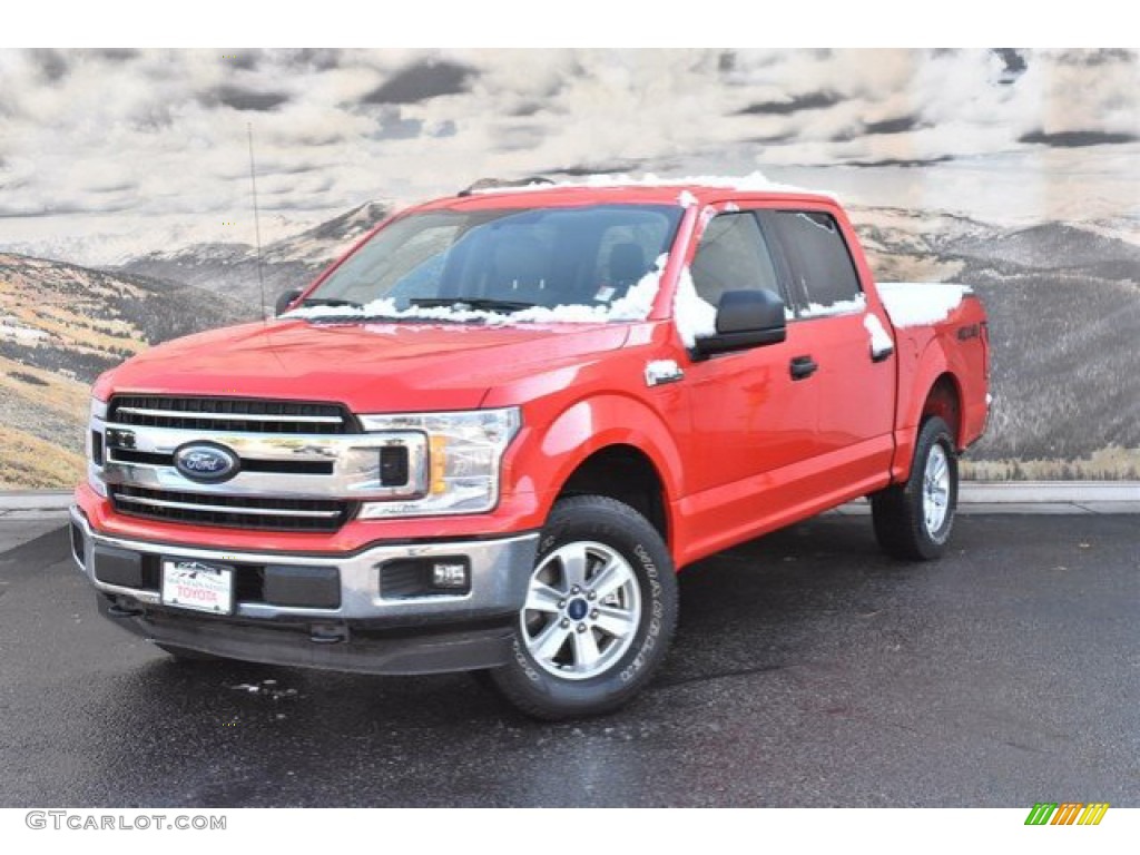 2018 F150 XLT SuperCrew 4x4 - Race Red / Earth Gray photo #5