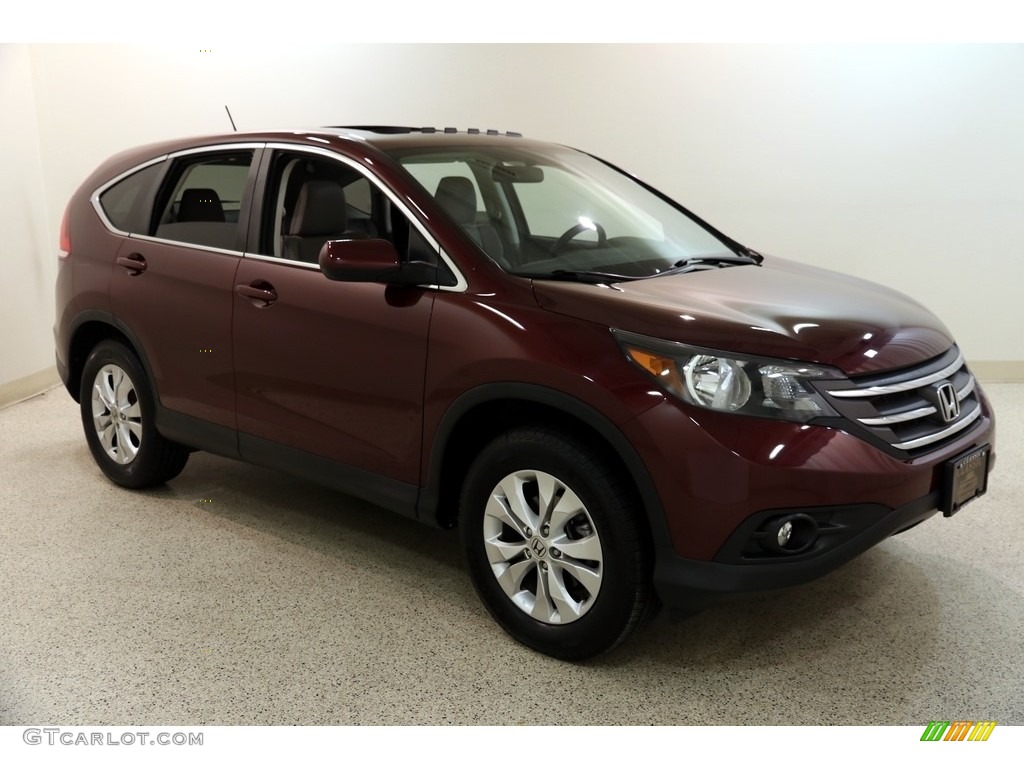 2014 CR-V EX AWD - Basque Red Pearl II / Gray photo #1