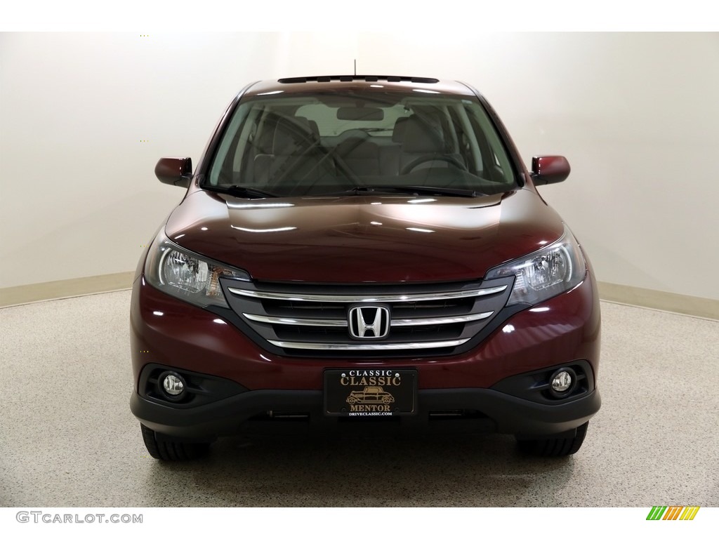 2014 CR-V EX AWD - Basque Red Pearl II / Gray photo #2