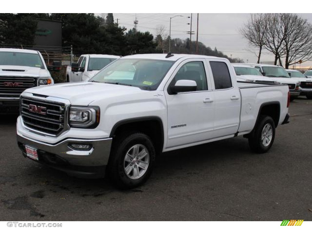 2018 Sierra 1500 SLE Double Cab 4WD - Summit White / Jet Black photo #1