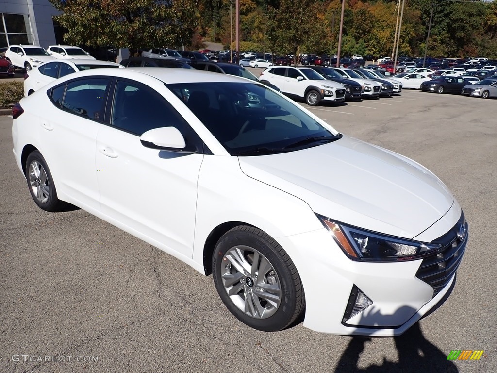 2020 Elantra SEL - Quartz White Pearl / Black photo #3