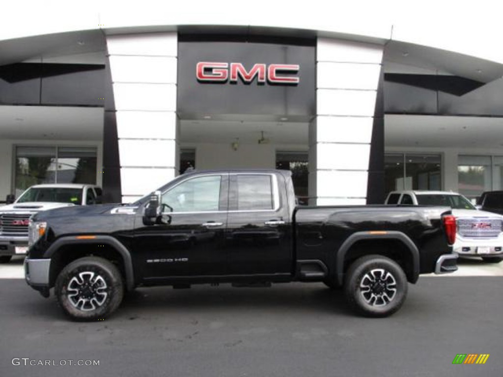 Onyx Black 2020 GMC Sierra 2500HD SLT Double Cab 4WD Exterior Photo #135767591