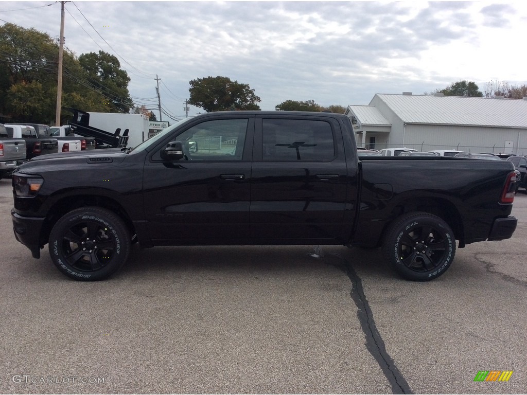 2020 1500 Big Horn Night Edition Crew Cab 4x4 - Diamond Black Crystal Pearl / Black photo #6