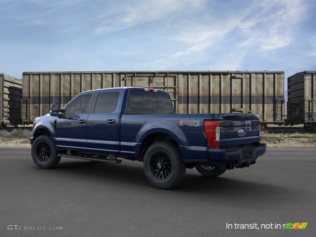 2019 F250 Super Duty Lariat Crew Cab 4x4 - Blue Jeans / Black photo #4