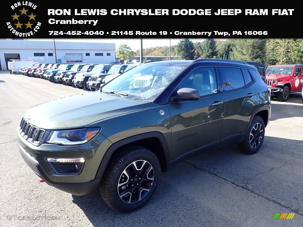 2020 Compass Trailhawk 4x4 - Olive Green Pearl / Black photo #1