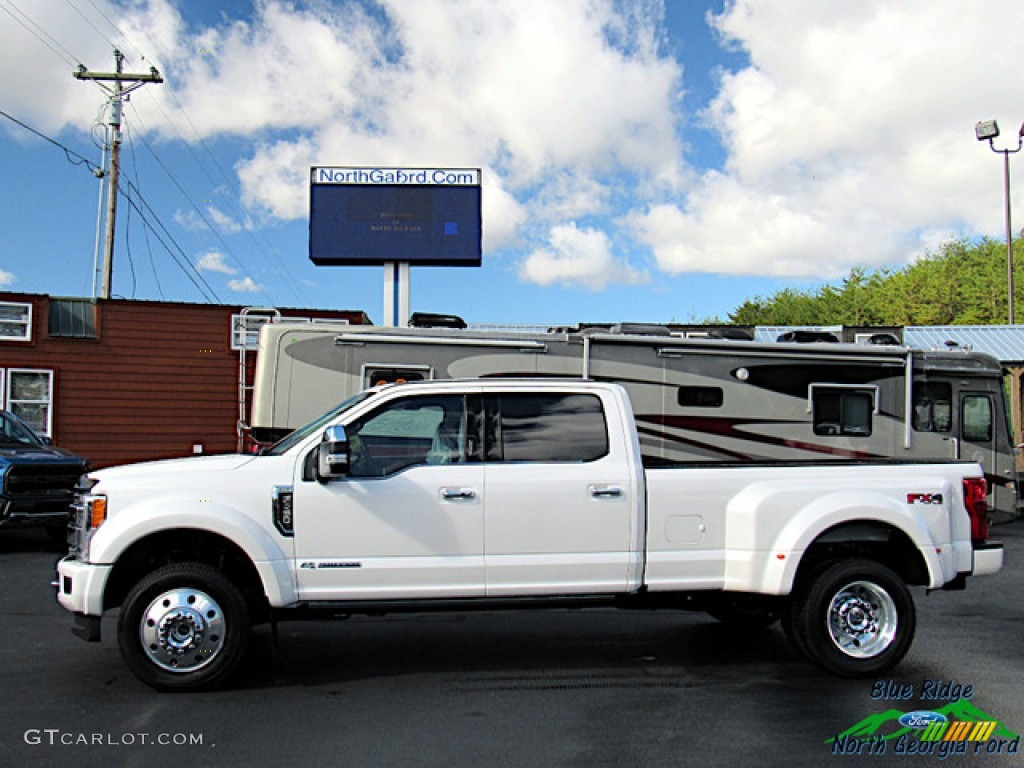 2019 F450 Super Duty Platinum Crew Cab 4x4 - White Platinum Metallic Tri-Coat / Black photo #2