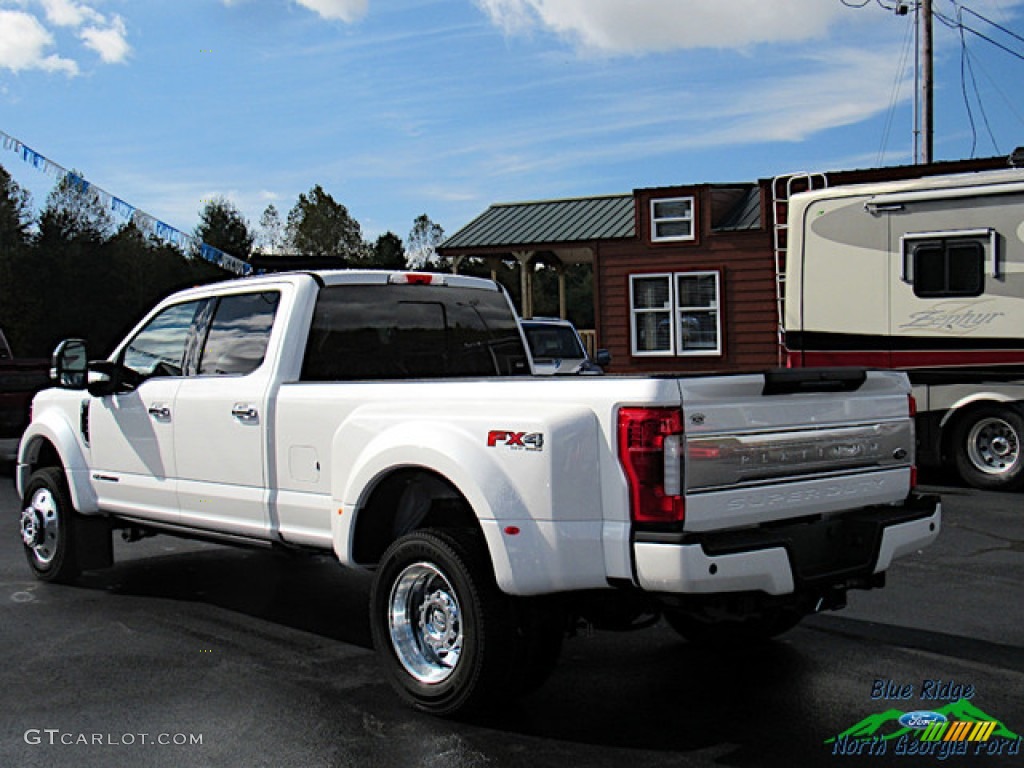 2019 F450 Super Duty Platinum Crew Cab 4x4 - White Platinum Metallic Tri-Coat / Black photo #3