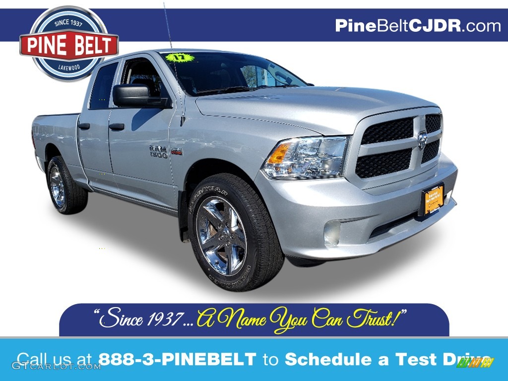 2017 1500 Express Quad Cab 4x4 - Bright Silver Metallic / Black/Diesel Gray photo #1