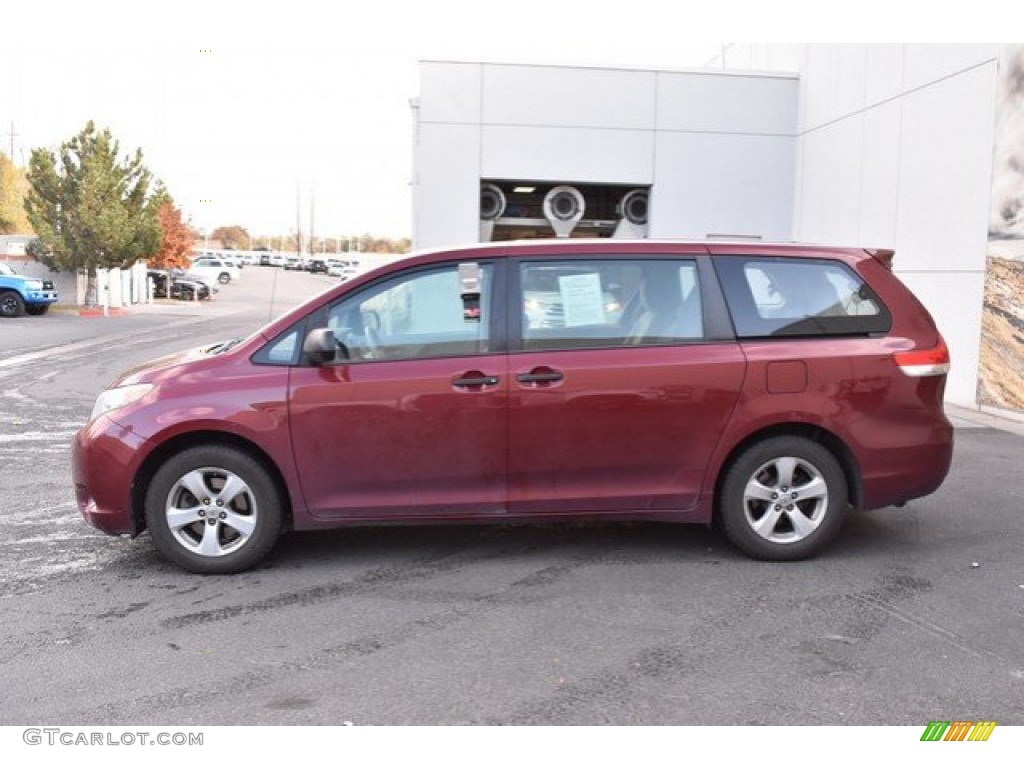 2012 Sienna  - Salsa Red Pearl / Light Gray photo #3