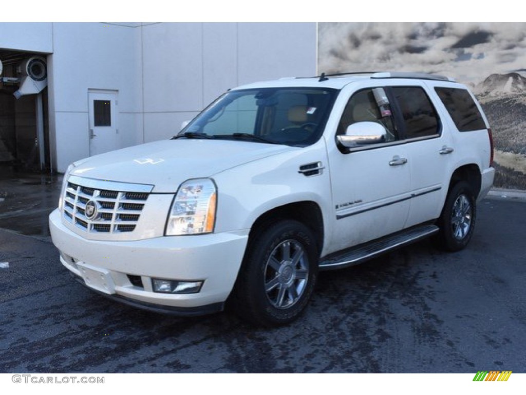 2007 Escalade AWD - White Diamond / Cocoa/Light Cashmere photo #2