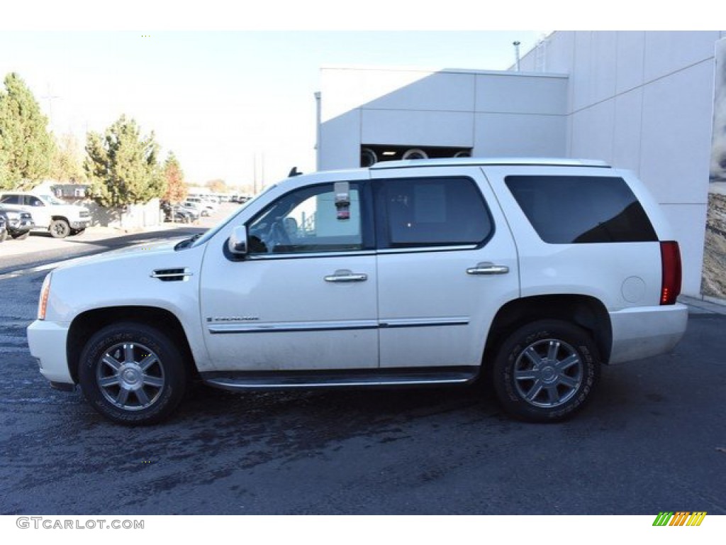 2007 Escalade AWD - White Diamond / Cocoa/Light Cashmere photo #3