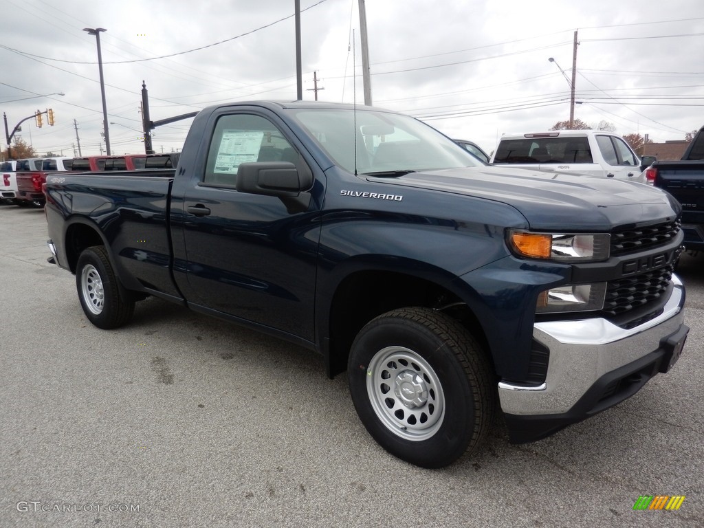 2020 Silverado 1500 WT Regular Cab 4x4 - Northsky Blue Metallic / Jet Black photo #3