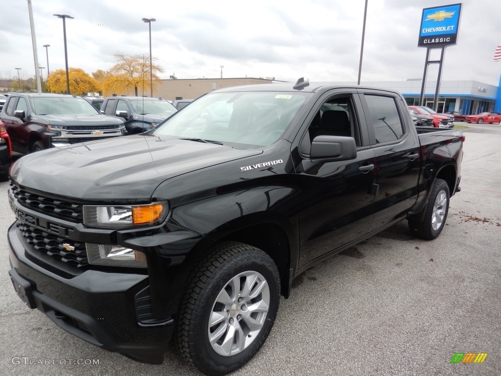 2020 Silverado 1500 Custom Crew Cab 4x4 - Black / Jet Black photo #1