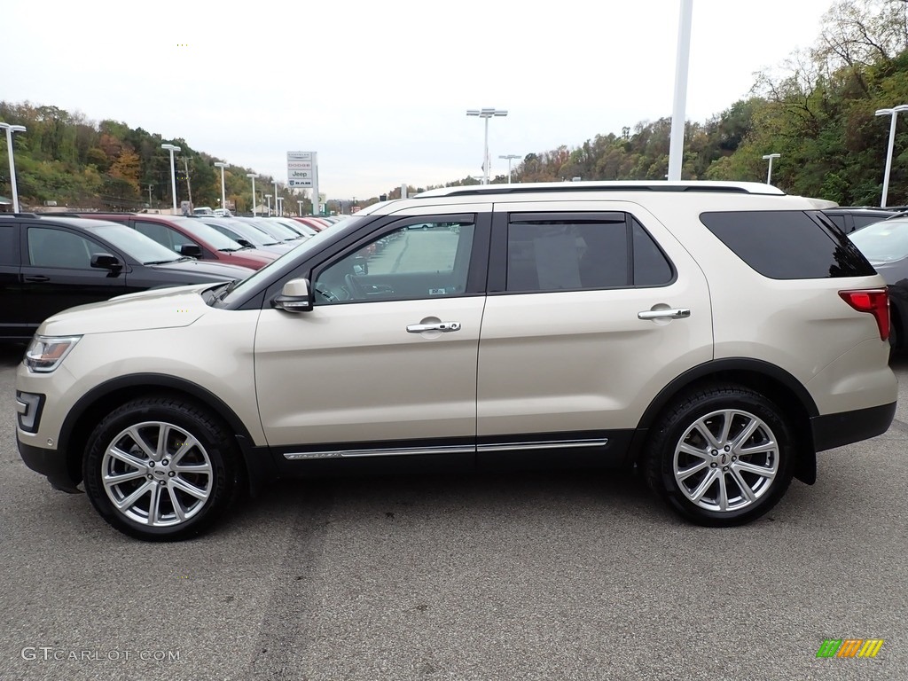 2017 Explorer Limited 4WD - White Gold / Medium Light Camel photo #2