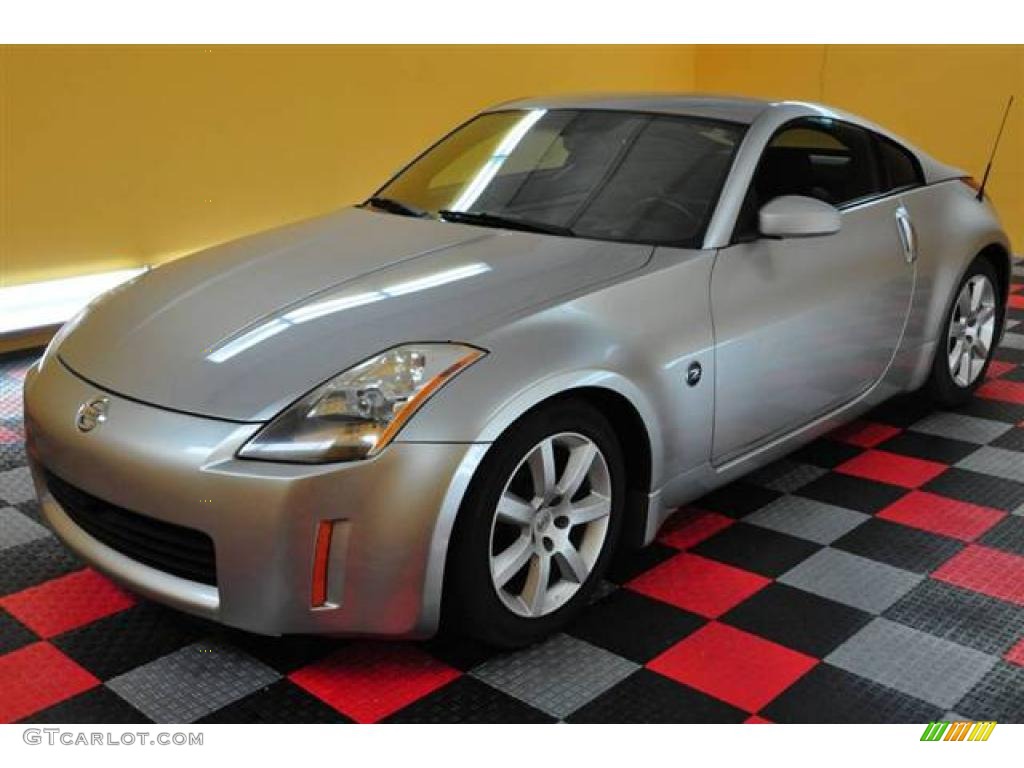 2003 350Z Enthusiast Coupe - Chrome Silver / Carbon Black photo #16