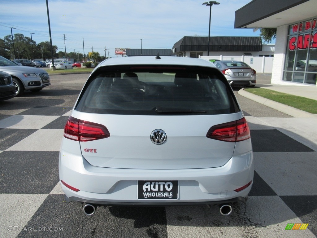 2019 Golf GTI S - White Silver Metallic / Titan Black/Clark Plaid photo #4