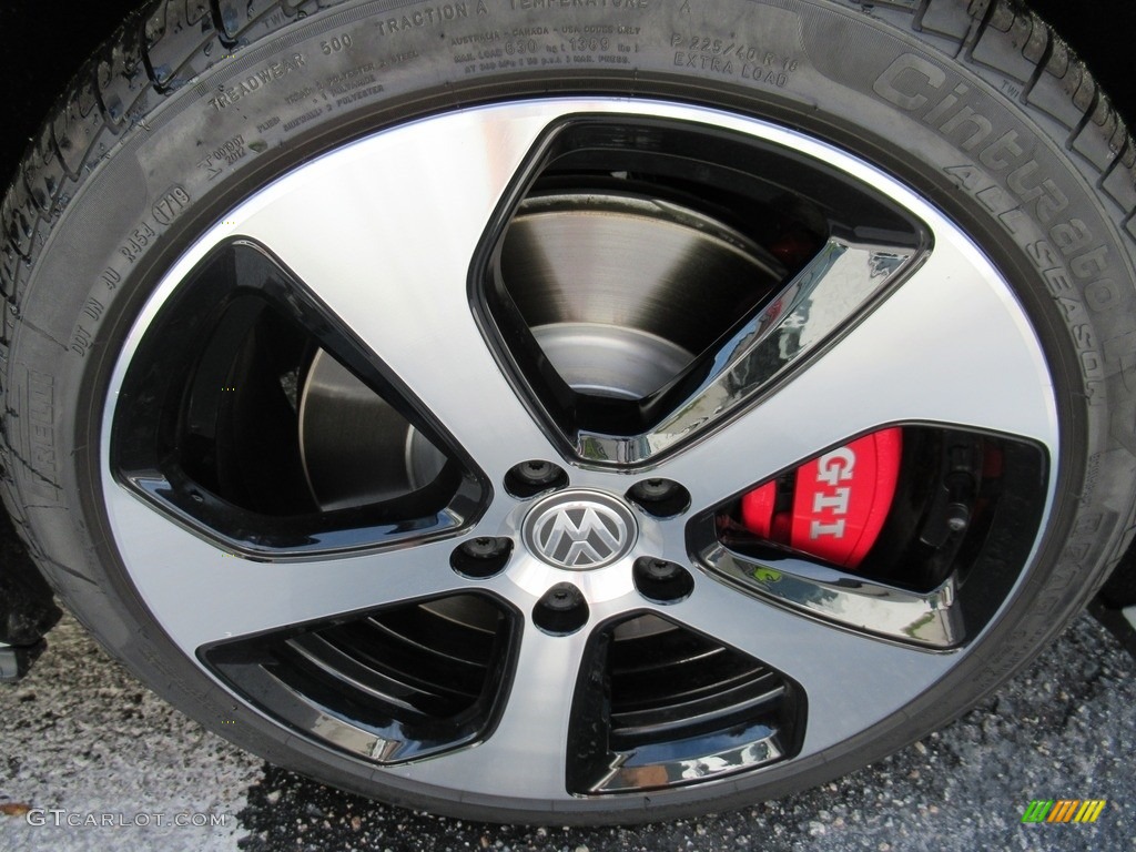 2019 Golf GTI S - White Silver Metallic / Titan Black/Clark Plaid photo #7