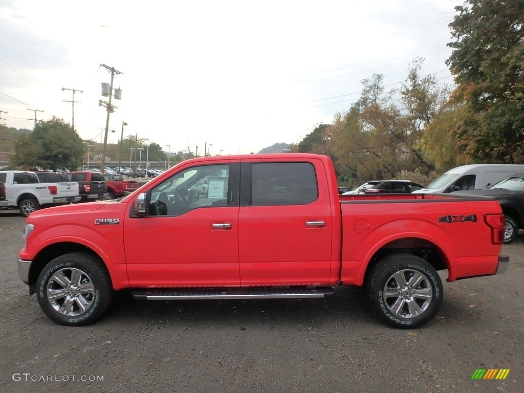 Race Red 2020 Ford F150 Lariat SuperCrew 4x4 Exterior Photo #135787361