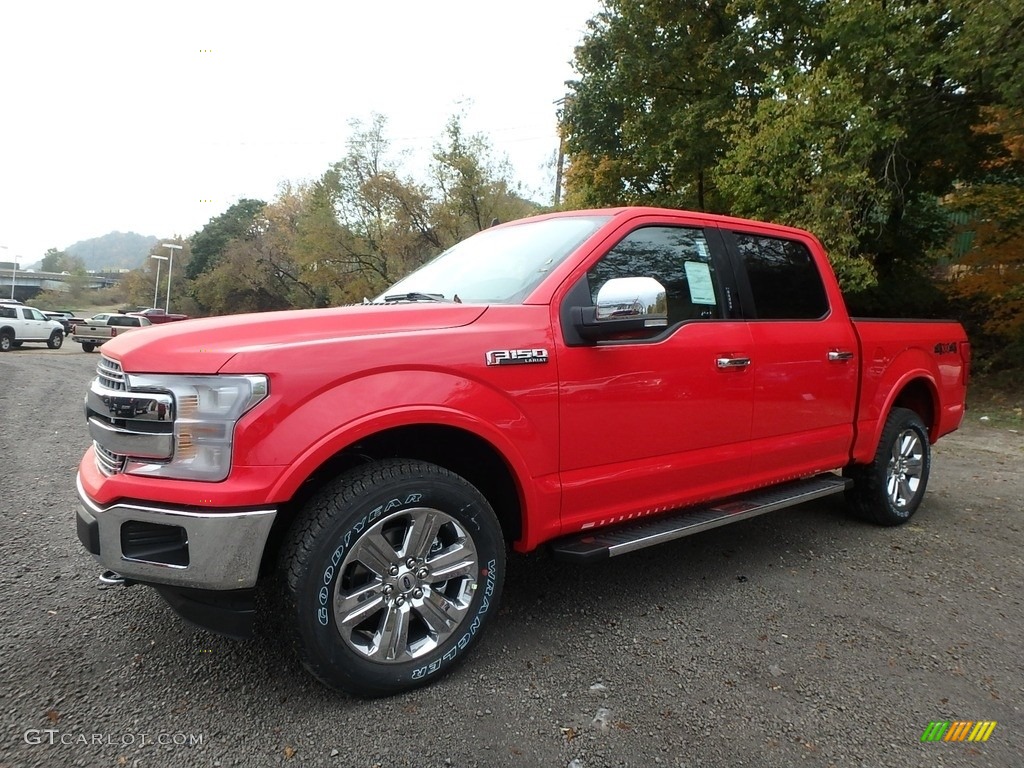 Race Red 2020 Ford F150 Lariat SuperCrew 4x4 Exterior Photo #135787388