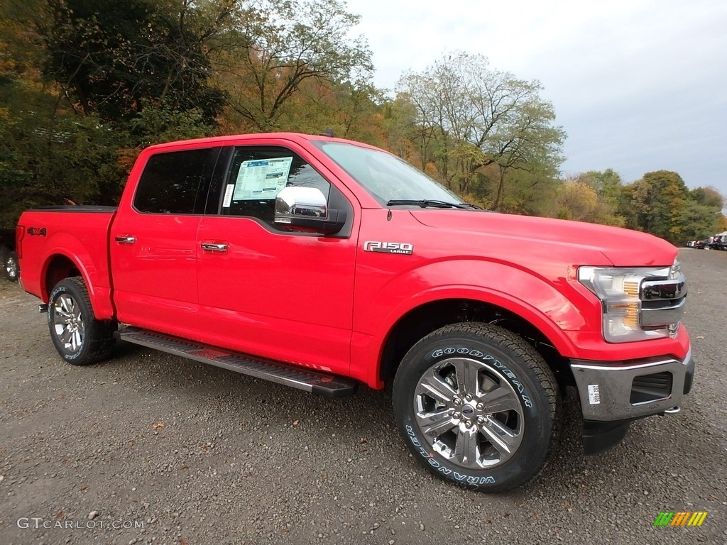 Race Red 2020 Ford F150 Lariat SuperCrew 4x4 Exterior Photo #135787445