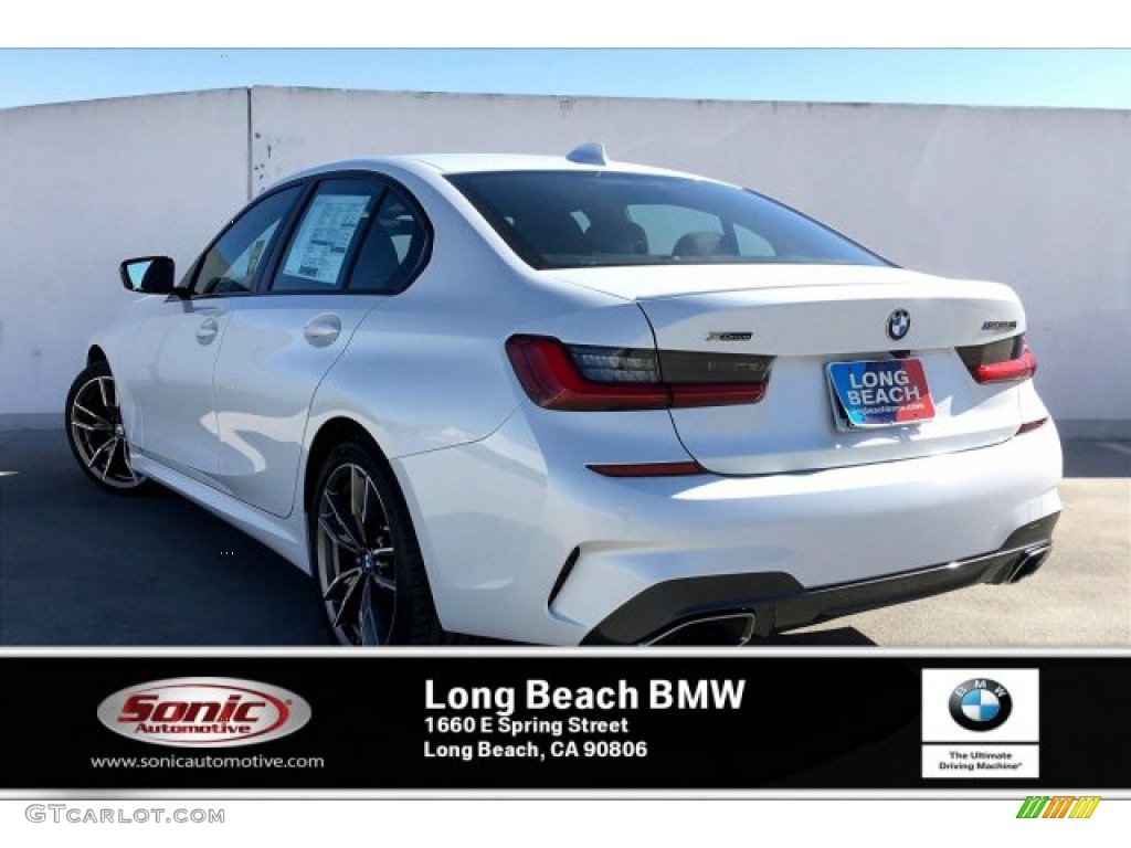 2020 3 Series M340i xDrive Sedan - Mineral White Metallic / Black photo #2