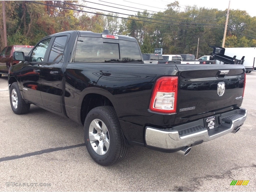 2020 1500 Big Horn Quad Cab 4x4 - Diamond Black Crystal Pearl / Black/Diesel Gray photo #7